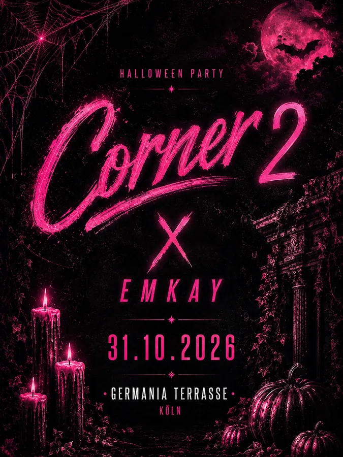 Flyer: Corner2 x EMKAY Halloween Night, Germania Terrasse