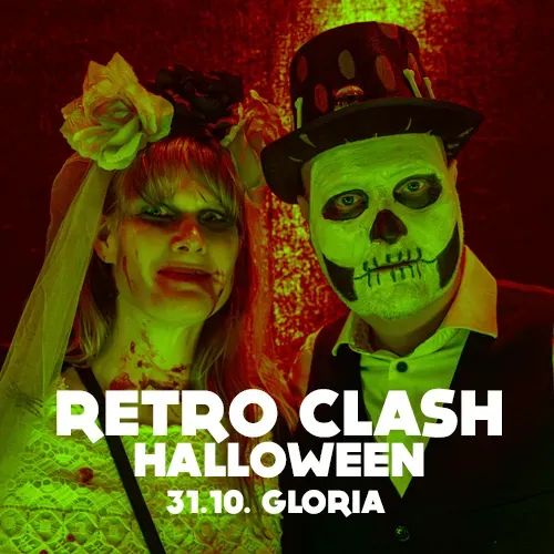 Flyer: Retro Clash Halloweenparty, Gloria